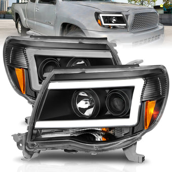 compare product ANZO 05-09 Toyota Tacoma Projector Light Bar Style Headlights w/ C Light Bar