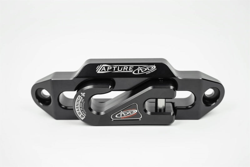 Addictive Desert Designs 1 - 5/16in Winch Fairlead Plate w/ Recessed Round End Hook - Black - My Store
