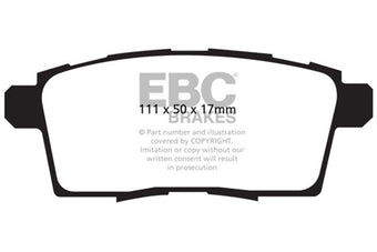 compare product EBC 06-08 Ford Edge 3.5 2WD Ultimax2 Rear Brake Pads