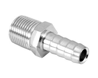compare product Spectre Fuel Fitting 3/8in. Hose Barb NPT Threads - Chrome