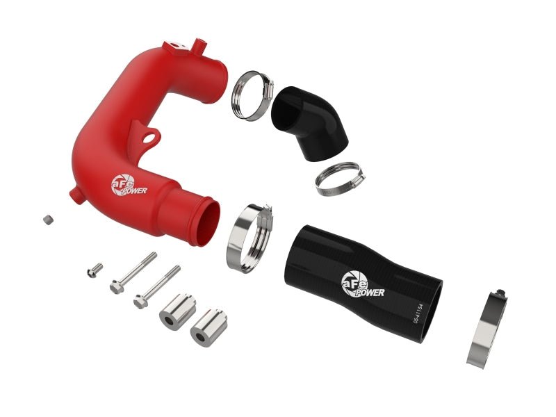 aFe 2024+ Jeep Wrangler JL L4 - 2.0L (t) BladeRunner 2 - 1/2in Aluminum Hot Charge Pipe - Red - My Store