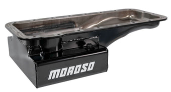 compare product Moroso Ford 352-428 FE (w/Front Sump) Kicked Out Road Race Baffled 8qt 6in Steel Oil Pan