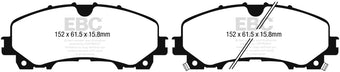 compare product EBC 13+ Infiniti Q50 3.7 Greenstuff Front Brake Pads