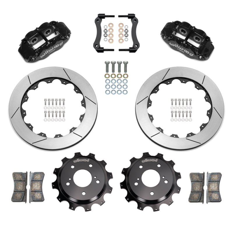 Wilwood 89 - 02 Nissan Skyline Superlite 4R Rear BBK w/ 13.50in Diameter Slotted Rotor - Black - My Store
