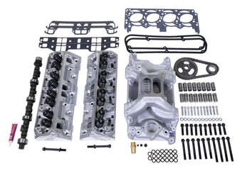 compare product Edelbrock Power Package Top End Kit RPM Series Chrysler 1967-1991 340-418 CI Small Block V8 415Hp+