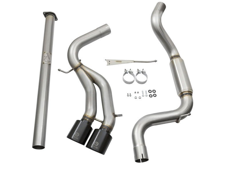 aFe Takeda 3in SS Exhaust Cat - Back 13 - 16 Ford Focus ST 2.0L Black Tips - My Store