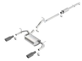 compare product Borla 12-16 Jeep Wrangler 3.6L AT/MT 4DR 4WD S SQ RL AC SR 2.5in 2in TIP 3.5inx3.28in Black Chrome