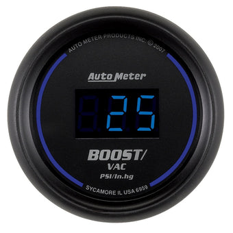compare product Autometer Cobalt Digital 52.4mm Black Vacuum/Boost Gauge