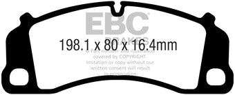 compare product EBC 2016+ Porsche 911 (991/992) Carrera S 3.0TT (Cast Iron Rotor Only) Redstuff Front Brake Pads