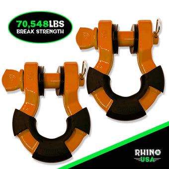 compare product Rhino USA 8T Super Shackle 2-Pack (Orange)