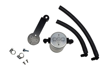compare product J&L 16-23 Toyota Tacoma 3.5L Driver Side Oil Separator 3.0 - Clear Anodized