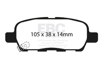 compare product EBC 03-05 Infiniti FX35 3.5 Ultimax2 Rear Brake Pads
