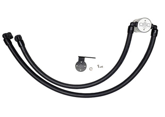 compare product J&L 17-22 Ford F-250 6.2L/7.3L Passenger Side Oil Separator 3.0 - Clear Anodized
