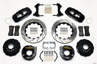 compare product Wilwood AERO4 Rear P-Brake Kit 14.00in Drilled Small Ford 2.66in Offset