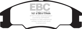 compare product EBC 10-11 Ford Focus 1.6 Greenstuff Front Brake Pads