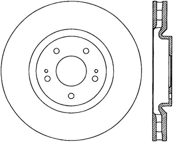 compare product StopTech Slotted & Drilled Sport Brake Rotor