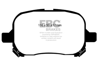 compare product EBC 97-99 Lexus ES300 3.0 Redstuff Front Brake Pads