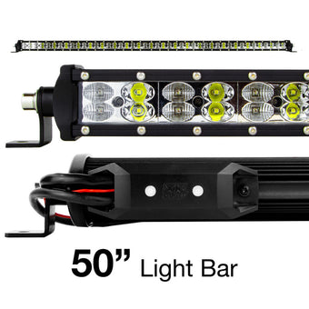 compare product XK Glow RGBW Light Bar High Power Offroad Work/Hunting Light w/ Bluetooth Controller 50In