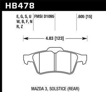 compare product Hawk 13-14 Ford Focus ST / Mazda/ Volvo Performance Ceramic Street Rear Brake Pads