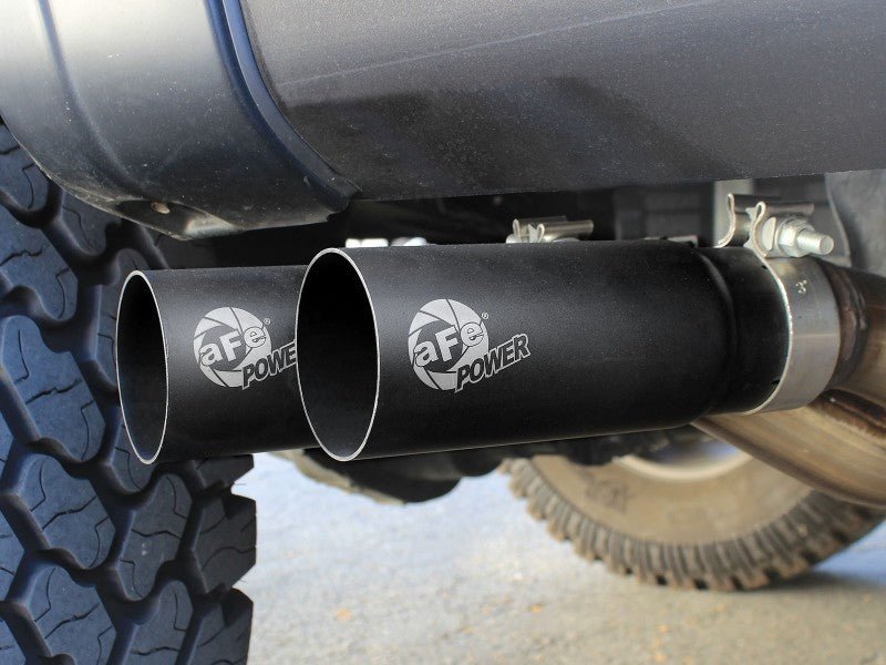 aFe Rebel Exhausts 3in SS Cat - Back 09 - 14 Ford F - 150 4.6/5.0/5.4L w/ Black Tips - My Store