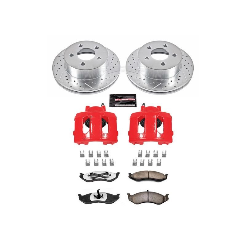 Power Stop 99 - 01 Jeep Cherokee Front Z36 Truck & Tow Brake Kit w/Calipers - My Store