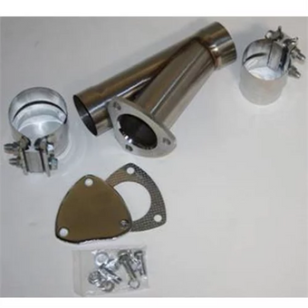 compare product Granatelli 4.0in Stainless Steel Manual Exhaust Cutout Kit w/Slip Fit/Band Clamp