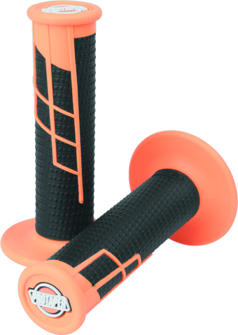 compare product ProTaper Clamp-On 1/2 Waffle Grip - Neon Orange/Black