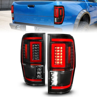 compare product ANZO 19-22 Ford Ranger Full LED Taillights w/ Lightbar Sequential Signal Black Housing/Clear Lens