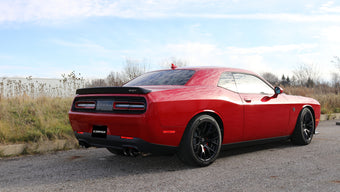 compare product Corsa 2015-2023 Dodge Challenger Hellcat Dual Rear Exit Extreme Exhaust w/ 3.5in Black Tips