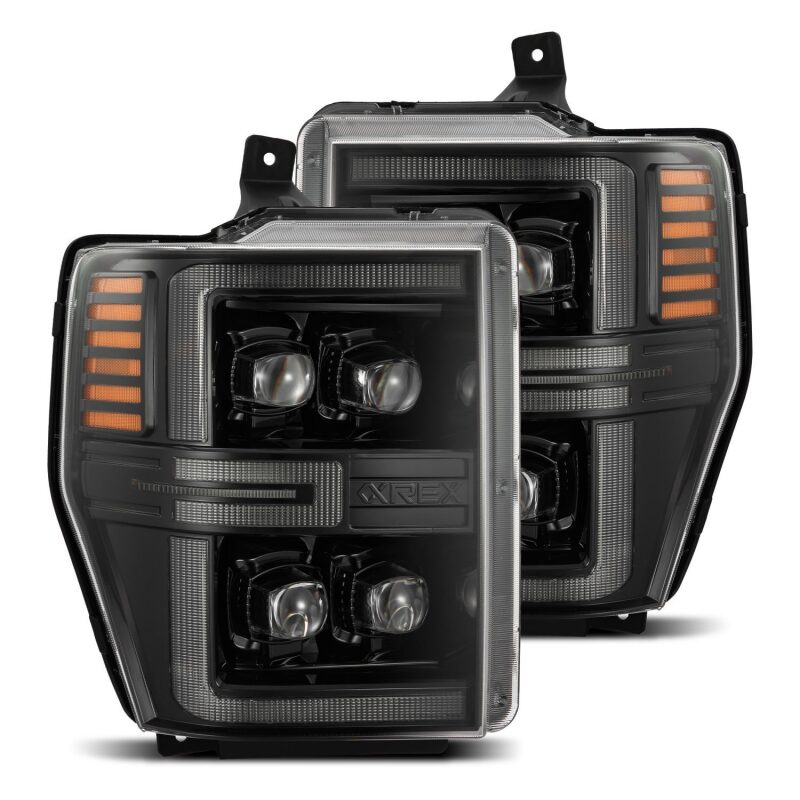 AlphaRex 08 - 10 Ford F250 - 550 NOVA - Series LED Projector Headlights Alpha - Blk w/Activ Light/Seq Signal - My Store