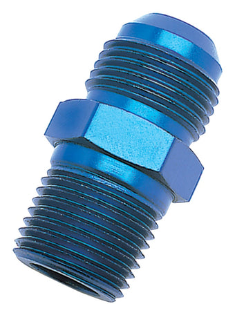 compare product Russell Performance -8 AN to 1/2in NPT Straight Flare to Pipe (Blue)