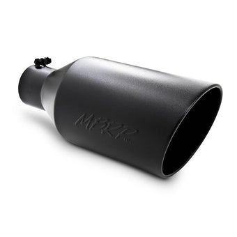 compare product MBRP Universal Tip 8in O.D. Rolled End 4in inlet 18in length Black