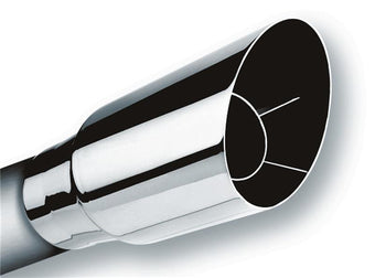 compare product Borla Universal Polished Tip Single Round Angle-Cut (inlet 2 1/2in. Outlet 3 1/2in) *NO Returns*
