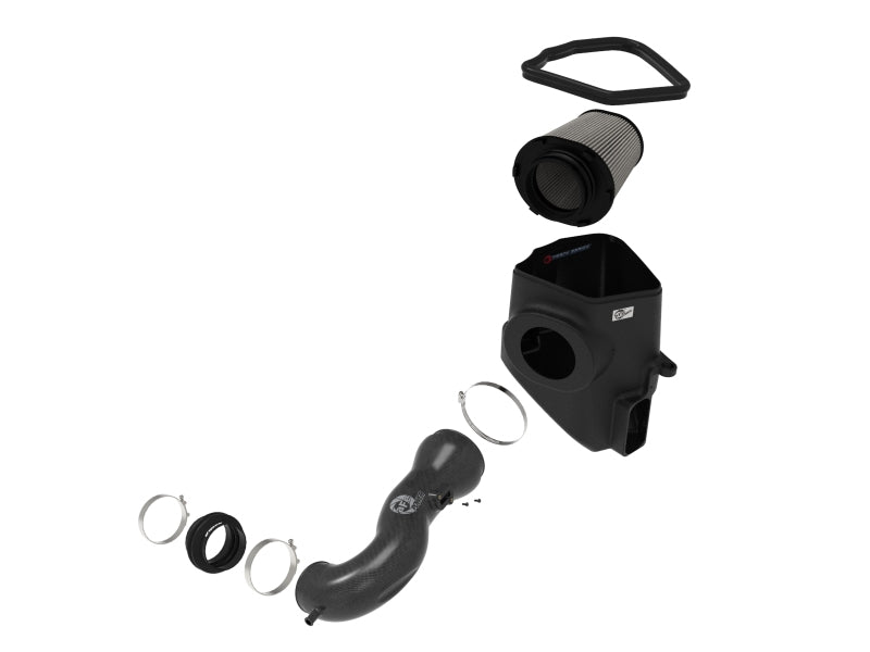 aFe 19 - 21 GM Trucks 5.3L/6.2L Track Series Carbon Fiber Cold Air Intake System W/ Pro Dry S Filters - My Store