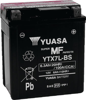 compare product Yuasa YTX7L-BS Maintenance Free AGM 12-Volt Battery w/Bottle