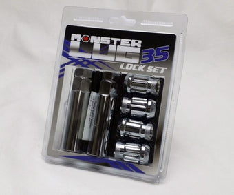 compare product Wheel Mate Monster 35 Lock Set - Chrome 1/2in
