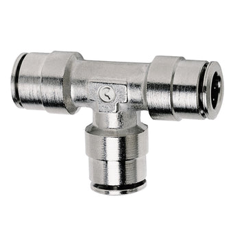 compare product Firestone Union Tee 1/4in. Nickel Push-Lock Air Fitting - Single (WR17603461)