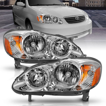 compare product ANZO 2005-2008 Toyota Corolla Crystal Headlight Chrome Amber