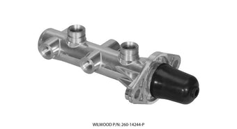 compare product Wilwood Tandem Remote Master Cylinder - 1 1/8in Bore Ball Burnished