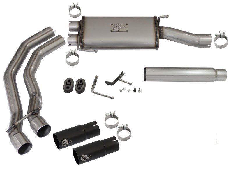aFe Rebel Exhausts Cat - Back SS Ford F - 150 04 - 08 V8 4.6/5.4L w/ Black Tips - My Store