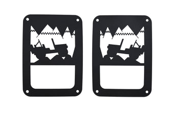 compare product Kentrol 07-18 Jeep Wrangler JK Heritage Taillight Guard- Textured Black