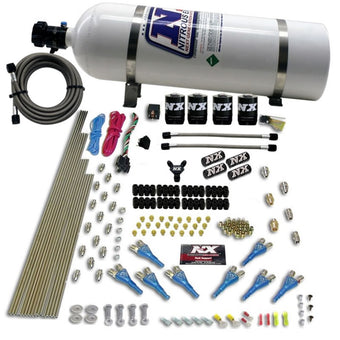 compare product Nitrous Express 8 Cyl Shark Direct Port 4 Solenoids Nitrous Kit (200-600HP) w/15lb Bottle