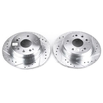 compare product Power Stop 01-03 Acura CL Rear Evolution Drilled & Slotted Rotors - Pair