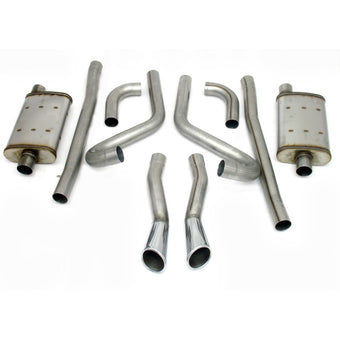compare product JBA 65-66 Ford Mustang 260-428 409SS Dual Through Rear Valance Header Back Exhaust