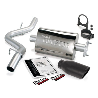 compare product Banks Power 04-06 Jeep 4.0L Wrangler Unlimited Monster Exhaust Sys - SS Single Exhaust w/ Black Tip
