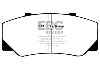 compare product EBC 91-94 Nissan Sentra SE-R Ultimax Rear Brake Pads