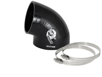 compare product aFe Magnum FORCE CAI Univ. Silicone (3.5in to 3in ID / 75 Deg.) Elbow Reducing Coupler - Black