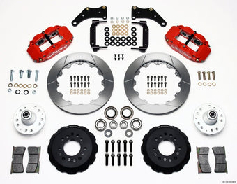 compare product Wilwood Narrow Superlite 6R Front Hub Kit 12.88in Red Large GM 57-70 Drop Spindle