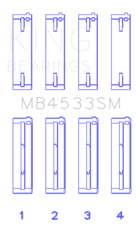 King Engine Bearings Audi 2.1L/2.2L 10V/20V 5cyl Turbo (Size STD) Main Bearing Set - My Store