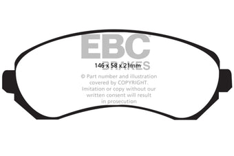 compare product EBC 01-05 Buick Rendezvous 3.4 2WD Ultimax2 Front Brake Pads